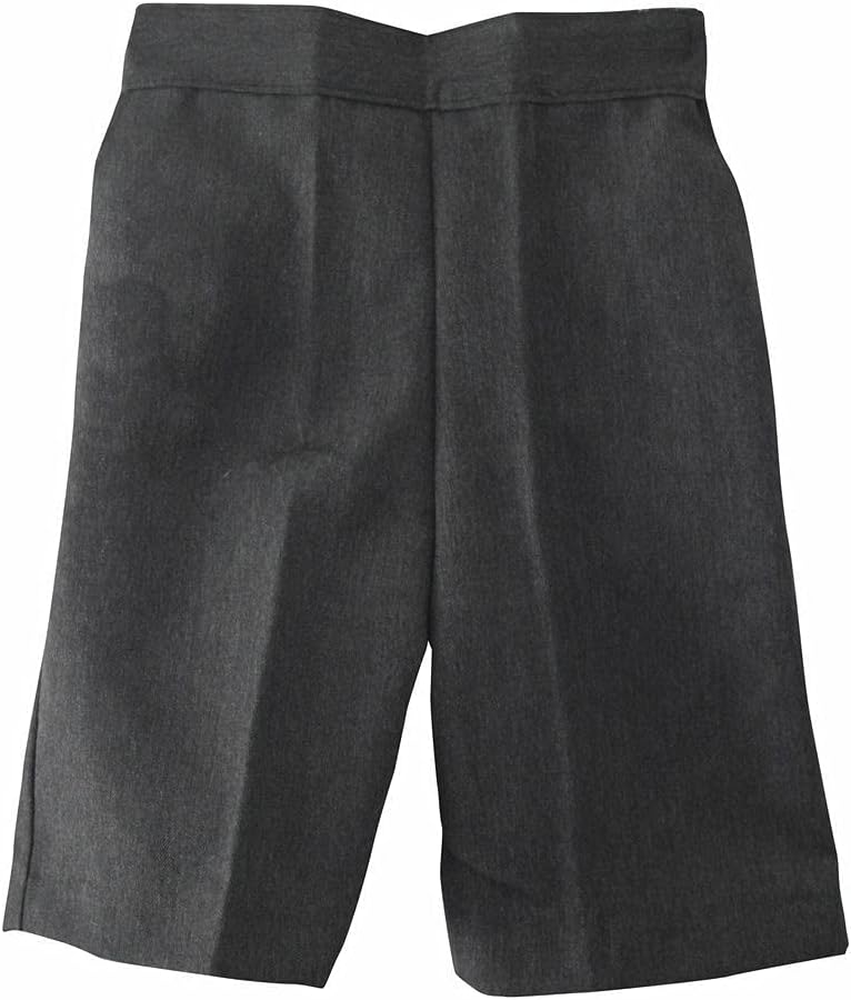 L S U Boys Pull-UP School Shorts Uniform Half Elasticated Back~NO Zip/Clip~ 2-11YEARS
