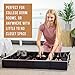 HOLDN' STORAGE Extra-Large Under Bed Shoe Storage Organizer - Underbed Storage Solution Fits Men's and Women's Shoes, High Heels, and Sneakers with Durable Vinyl Cover & Extra-Strong Zipper - Black