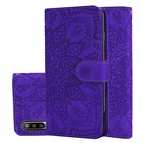 Étui en cuir Xiaomi Mi A3 et CC9e housse de style veau avec motif mandala élégant
