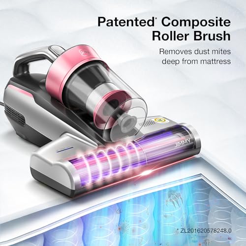 Jimmy BX5 Pro Milbensauger für Matratzen mit UV-Licht, Ultraschalltechnologie, Doppelzyklon-Filtration, 15kpa Matratzenreiniger für Allergiker, 500W Matratzenstaubsauger für Bett, Sofa, usw