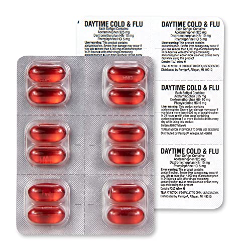Amazon Basic Care Daytime Cold and Flu Relief Softgels, Non-Drowsy Multi-Symptom Relief for Pain, Fever, Headache, Cough, Sore Throat, Nasal Congestion, 24 Count - image 8