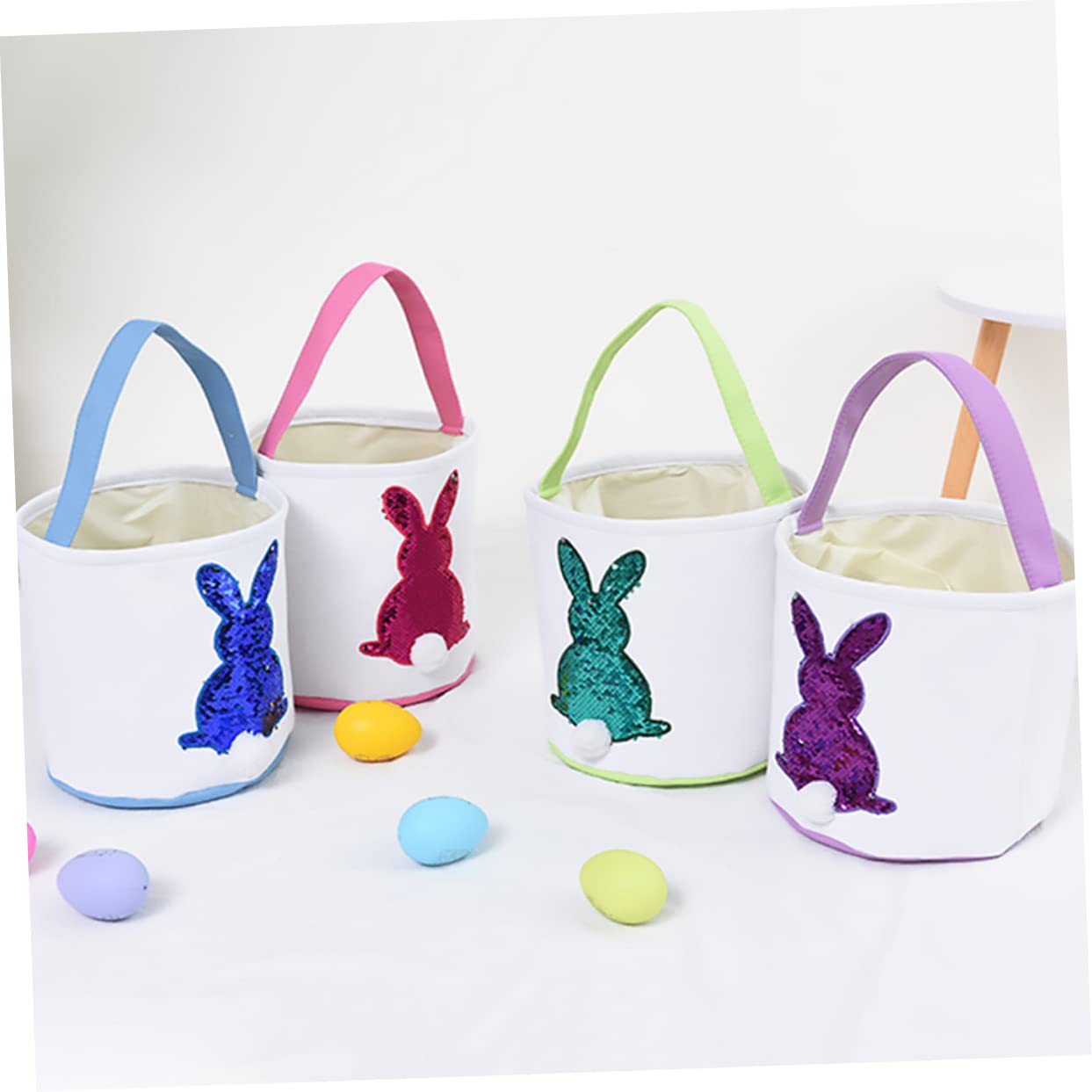KOMBIUDA 1pc Easter Bunny Storage Basket Adorable Portable Candy Holder for Boys and Girls for Easter Celebrations and Candy Storage Cute Design for Parties and Decorations