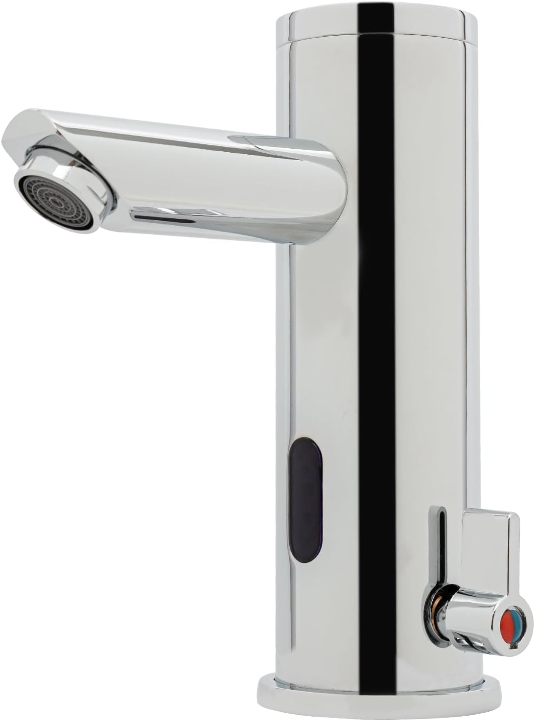 Miscelatore senza contatto a infrarossi, rubinetto automatico in ottone cromato con sensore a mani libere, regolazione temperatura acqua calda fredda, igiene risparmio acqua, bagno cucina hotel, 18,1