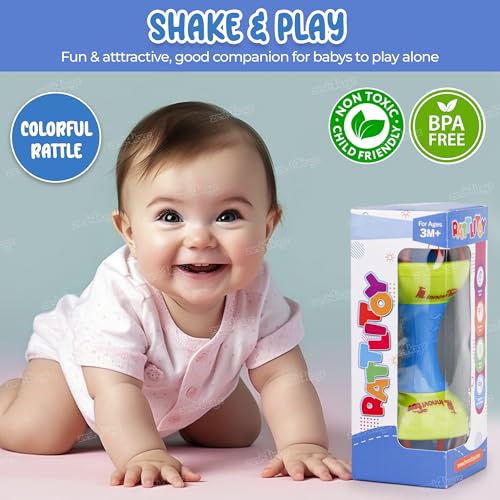 Image of Zest 4 Toyz Baby Rattle Toy for Toddler Colorful Soft-Grip Rattles Teether Toys for Babies Toy with Gentle Sound BPA-Free Safe for 3 Months and Above Perfect First Gift for Infants