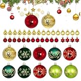 Juego de bolas de Navidad, creativo y colorido, conjunto de decoraciones navideñas, para reuniones familiares en interiores y exteriores en fiestas y celebraciones