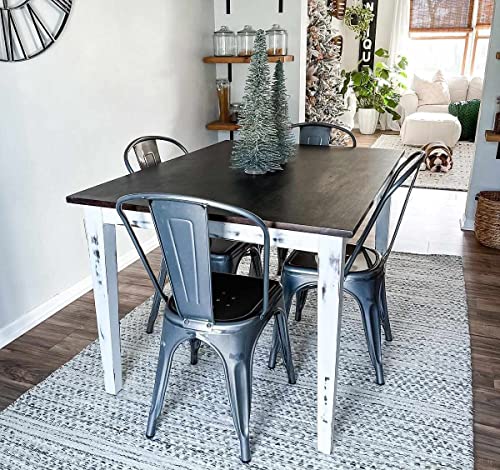 Wooly Natural Fiber Contemporary Living Room Bedroom Runner Rug - Moroccan Farmhouse -%100 Wool - Handmade Handwoven Carpet - Bohemian No Pile - Black, Cream, Beige - 2'6" X 8' #TOP2