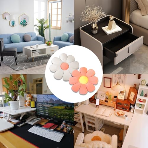 Billowvolve 2PCS Blumenkissen Blumenboden Kissen Blume Blumenform Sofa Blumenförmiges Plüsch Bodenkissen Dekor Flowers Sitzkissen