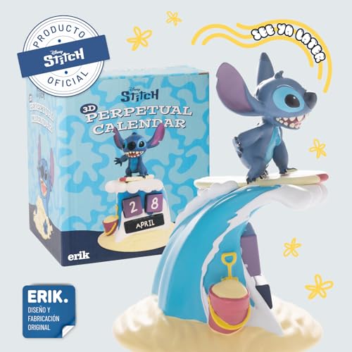 Calendario perpetuo Stitch 3D de Disney para mesa 6