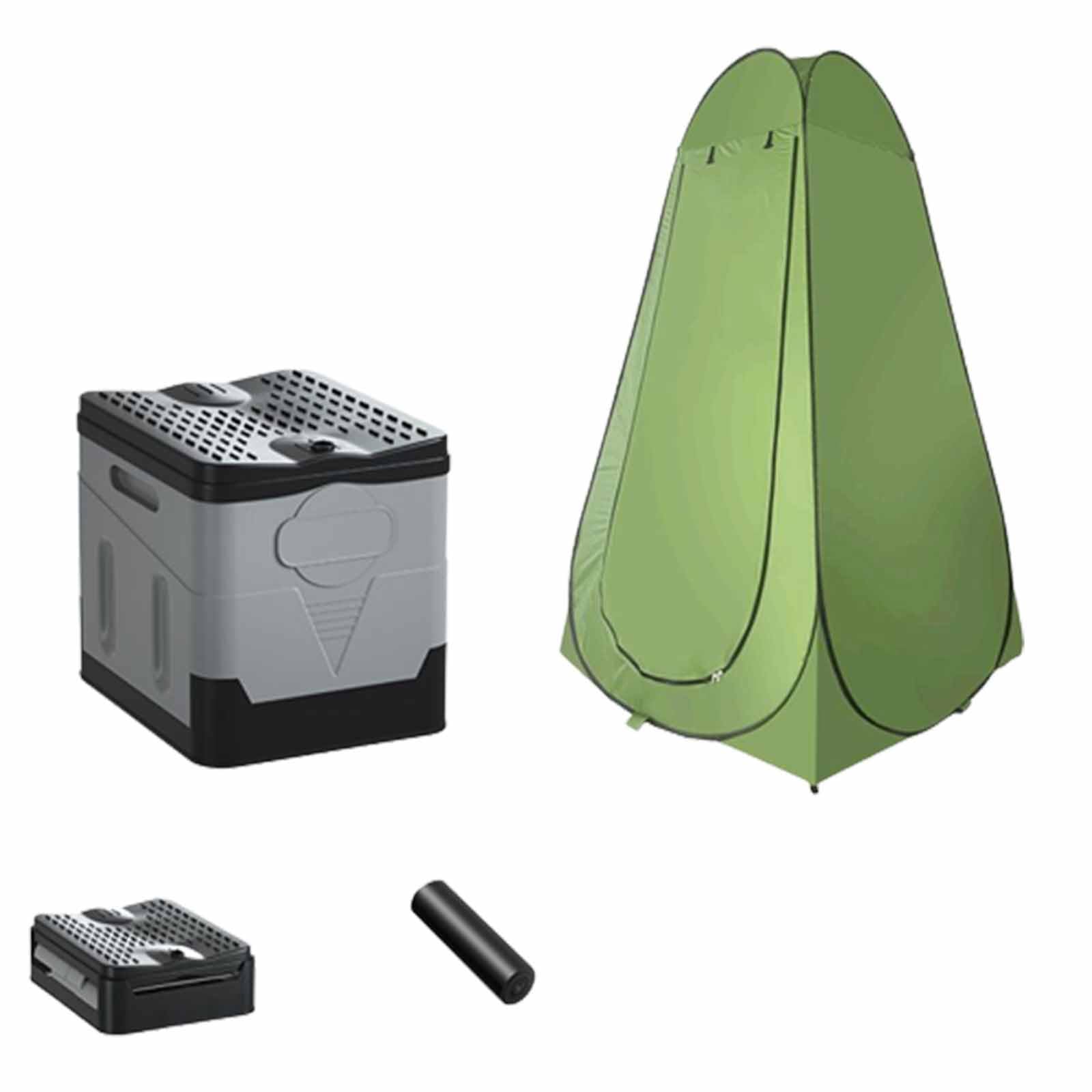 Imodomio WC Portatile Da Campeggio Pieghevole | Con Borsa E Coperchio | Altezza Regolabile Fino A 47 Cm