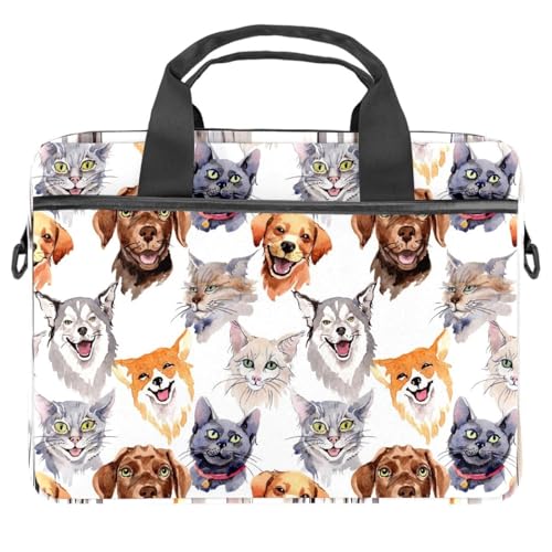 Sac bandoulière PC portable 13 à 14.5 pouces motif animaux