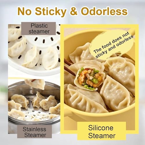 19oz Mini Silicone Steamer Microwave Bowl, Dishwasher Safe, No Stain Pot - image 6