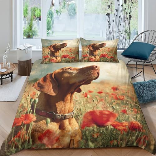 Tableau ancien housse de couette 3D parure lit confortable single - 4