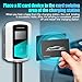Level 2 EV Charger 48Amp, 16.5ft Cable, EVSE w/ J1772 Connector, NEMA 14-50 Plug, WiFi Enabled, Smart Display, RFID Card Electric Car Charger