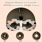 Magnetic Magic Organ Cat Scratcher Toy, Extra-Thick & Large Connectable Cardboard Scratching Board with Bell Ball, Interactive Enrichment Toy for Indoor Cats & Kittens (1 Pack) - Image 3