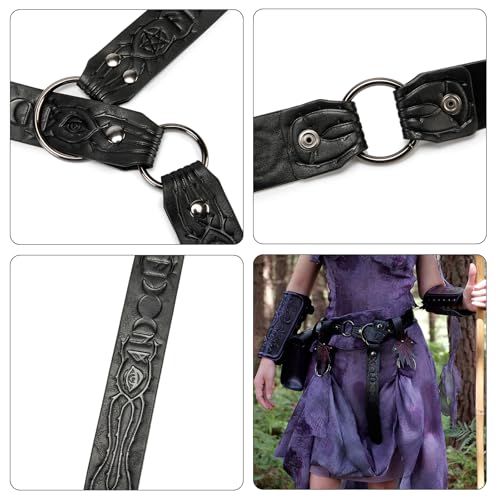 SV SENVAN Gothic Belt for Men & Women Adjustable Medieval Viking Costume Renaissance Pirate Cosplay Fantasy Accessory3