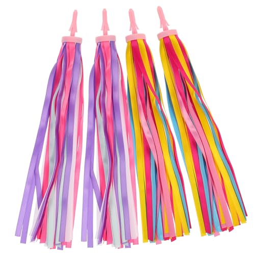 NAMOARLY 2 Pairs of Bike Streamers Handlebar Ribbons for Kids Scooters Bikes Sparkly Tassels for Boys Girls Toys Easy Install Handlebar Tassels