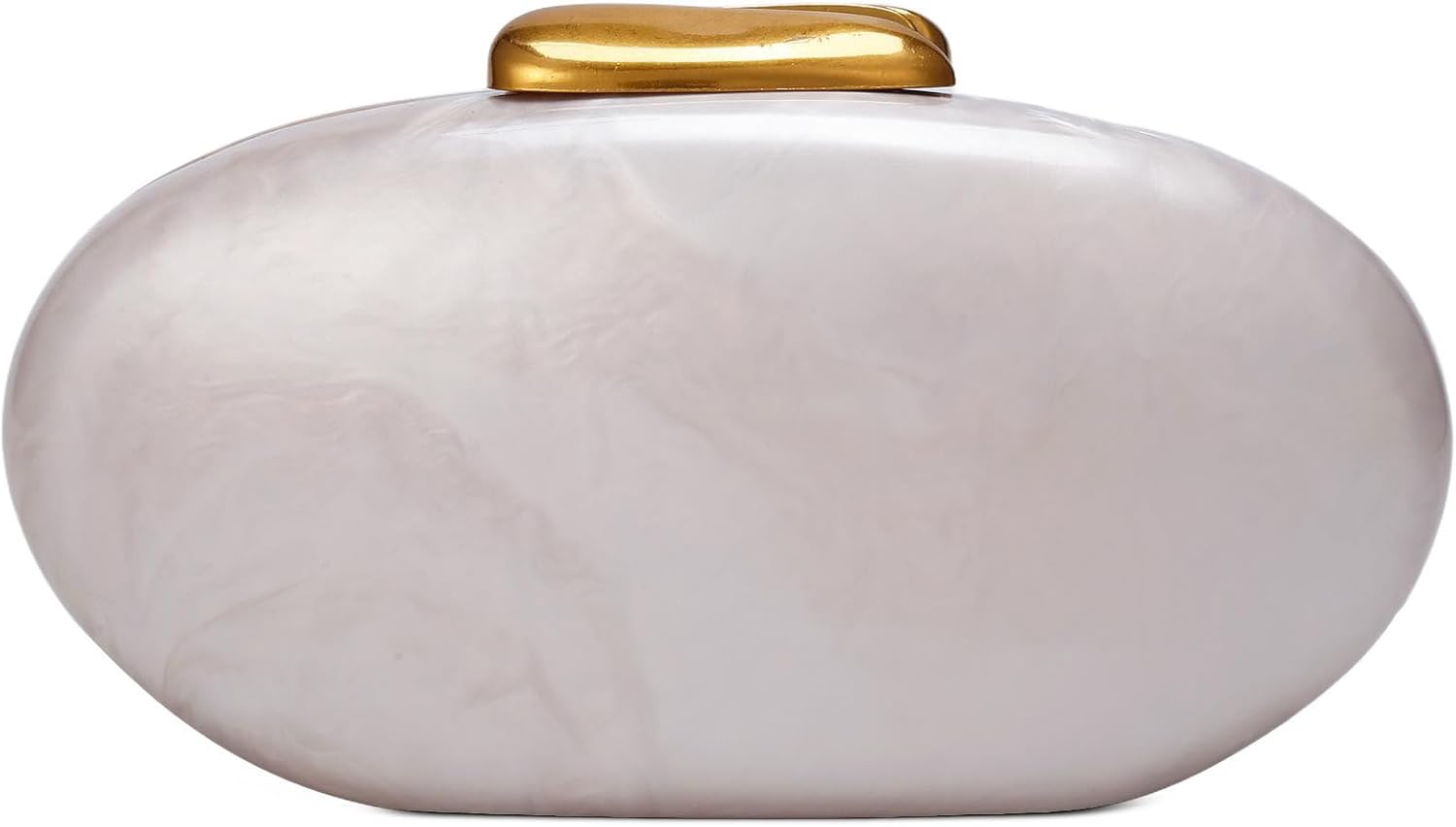 YYW Acrylic Evening Clutch Purses for Women Shell Marble Handbag Shoulder Bag with Pearl for Wedding Party Prom