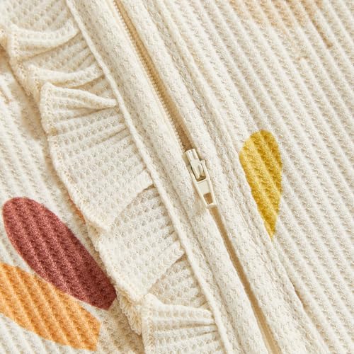 Userdefined Newborn Baby Girl Thanksgiving Halloween Outfit Ruffle Butt Romper Turkey Onesie Footie Fall Winter Clothes4