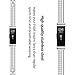fastgo Compatible with Fitbit Inspire 2/Inspire HR Bands/Inspire Band, Adjustable Stainless Steel Replacement Wristbands Classy Dressy Bracelet Heart Rate Inspire Accessories Women (Silver)
