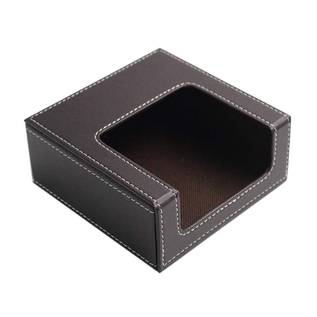 oringnat PU Leather Square Cocktail Napkin Holder Paper Serviette Dispenser Tissue Box