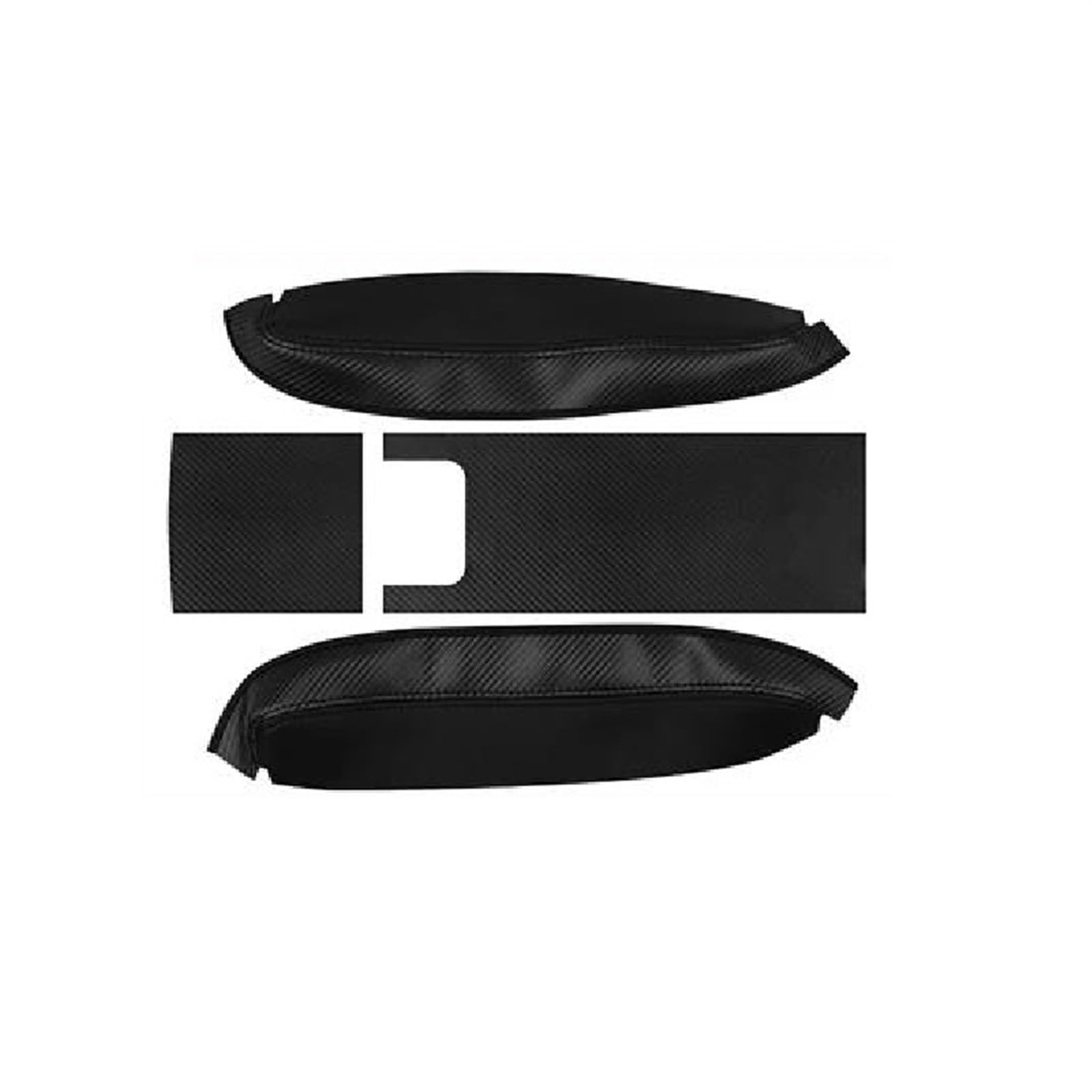 Jtwmty Carbon Fiber Car Central Control Armrest Box Cover Sticker Trim Leather For Highlander For Kluger Xu70 2020-2023(Carbon Fiber)