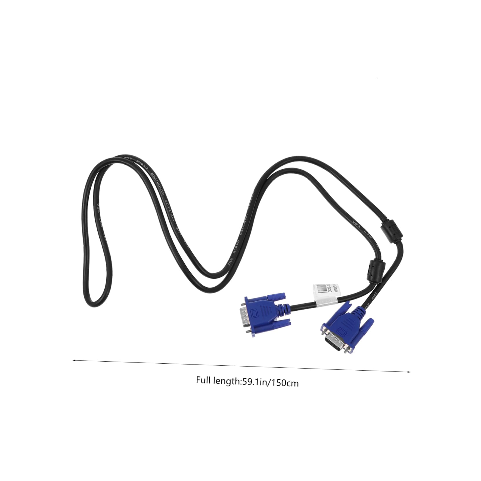 LALAFINA 2Pcs Vga to Vga Cable Monitor Cable for Laptop and Projector Lightweight and Compact Design Supports Resolution Heat Resistant and Materials