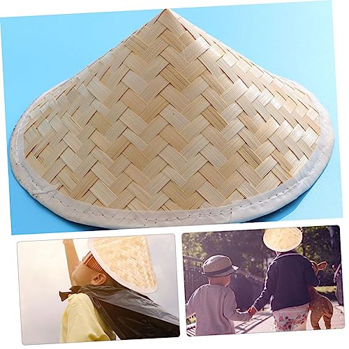 2pcs Boys and Girls Bamboo Hat Chinese Style Summer Sun Hat Fine Weaving and Comfortable Fit3
