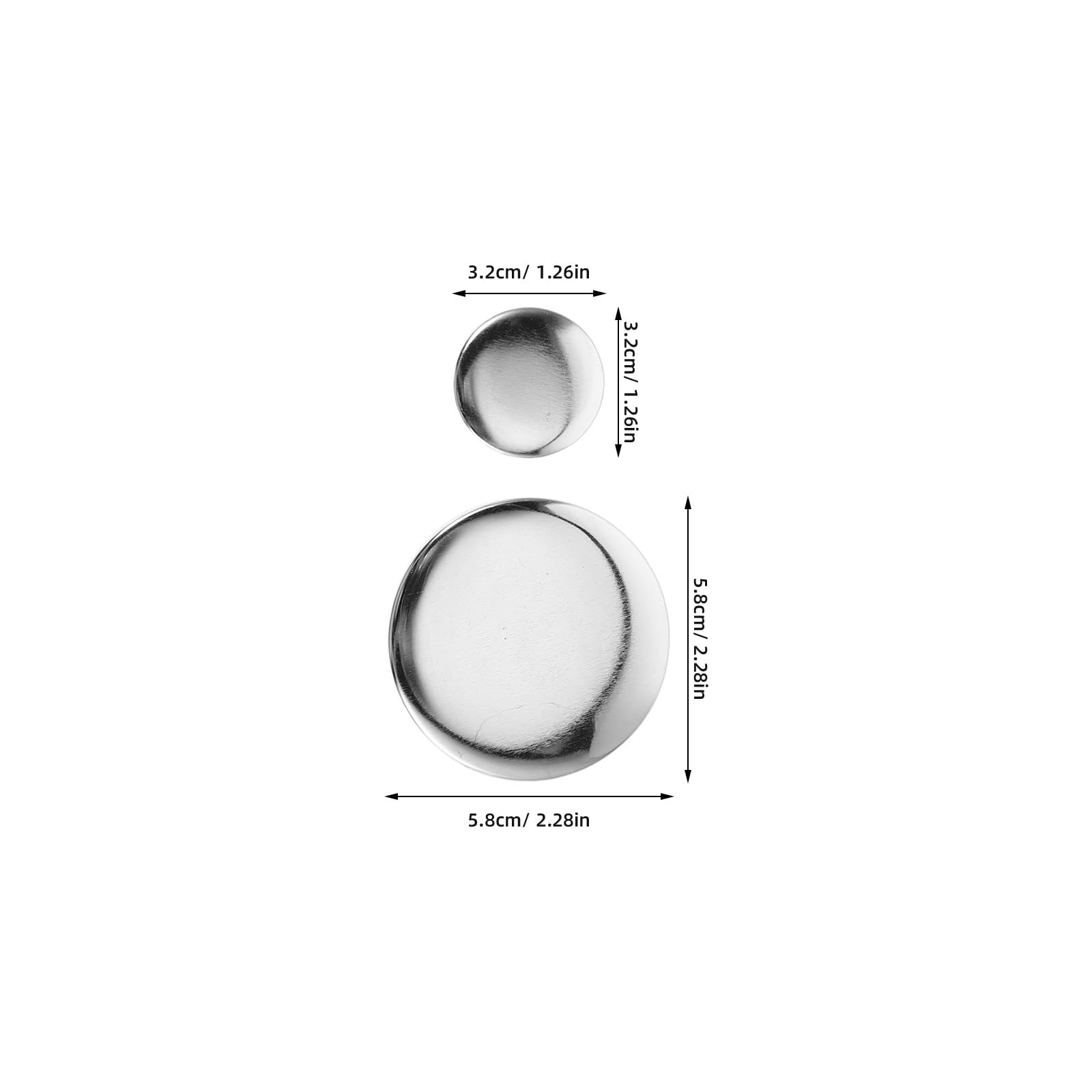 DOITOOL 200 zestawów akcesoriów do przypinania guzików okrągłych DIY do maszyny do produkcji guzików - zestaw metalowych przypinek o średnicy 58 mm i 32 mm do projektów DIY, rękodzieła na