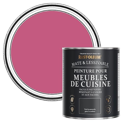 Rust-Oleum Peinture Rose pour Meubles de Cuisine, Finition Mate - Framboise 750ml