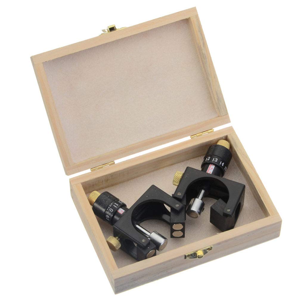 2Pcs /Set Wood Planer Jointer Knife Setting Jig Planer Blade Woodworking Cutter Aligner Plastic with Magnet Material,Black