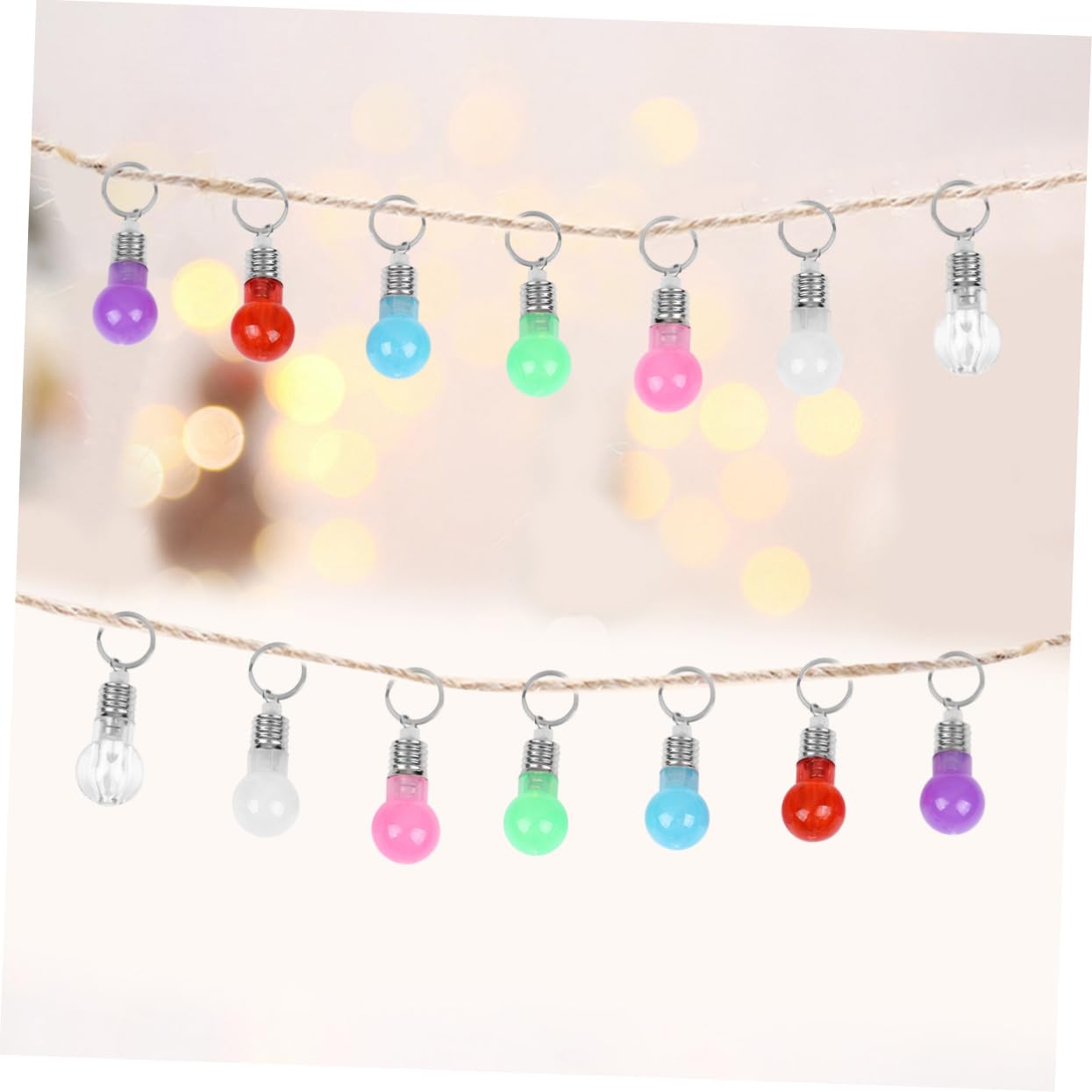 Toddmomy Porte-clés Mini Ampoule LED Colorée, Lot De 21 Pièces, Plastique, Éclairage Lumineux, Léger Et Portable, Accessoire Polyvalent Pour Paquet, Clés Et Sorties Quotidiennes