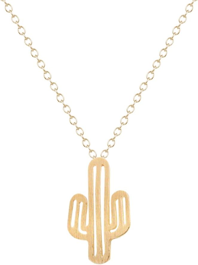 Chengxun Trendy Minimalist New Charm Prickly Pear Cactus Necklace Pendant Fashion