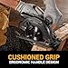 Circular Saw 1200W: DEKOPRO High-Power Saw with 165mm 24T Blade, 4800 RPM, Max Cut Depth 55mm (90°), 33mm (45°), Heavy-Duty Steel Base, Includes Guide Rai, Power Saw for Wood, PVC