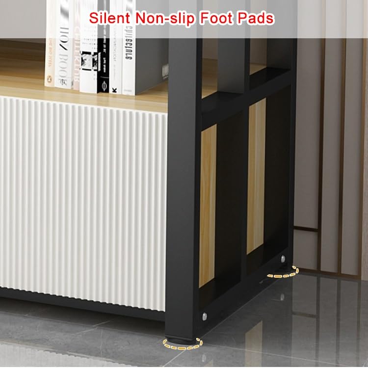 Support pour aquarium à trois niveaux meuble de rangement blanc avec outils