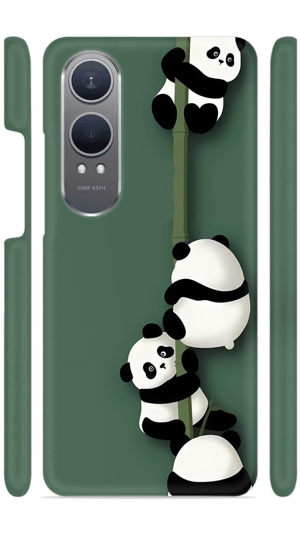 YAPZONE Cute Panda Green Designer Printed Hard Back Cover for Oneplus Nord CE 4 Lite 5G Attractive and Uniquely Crafted Smartphone Case