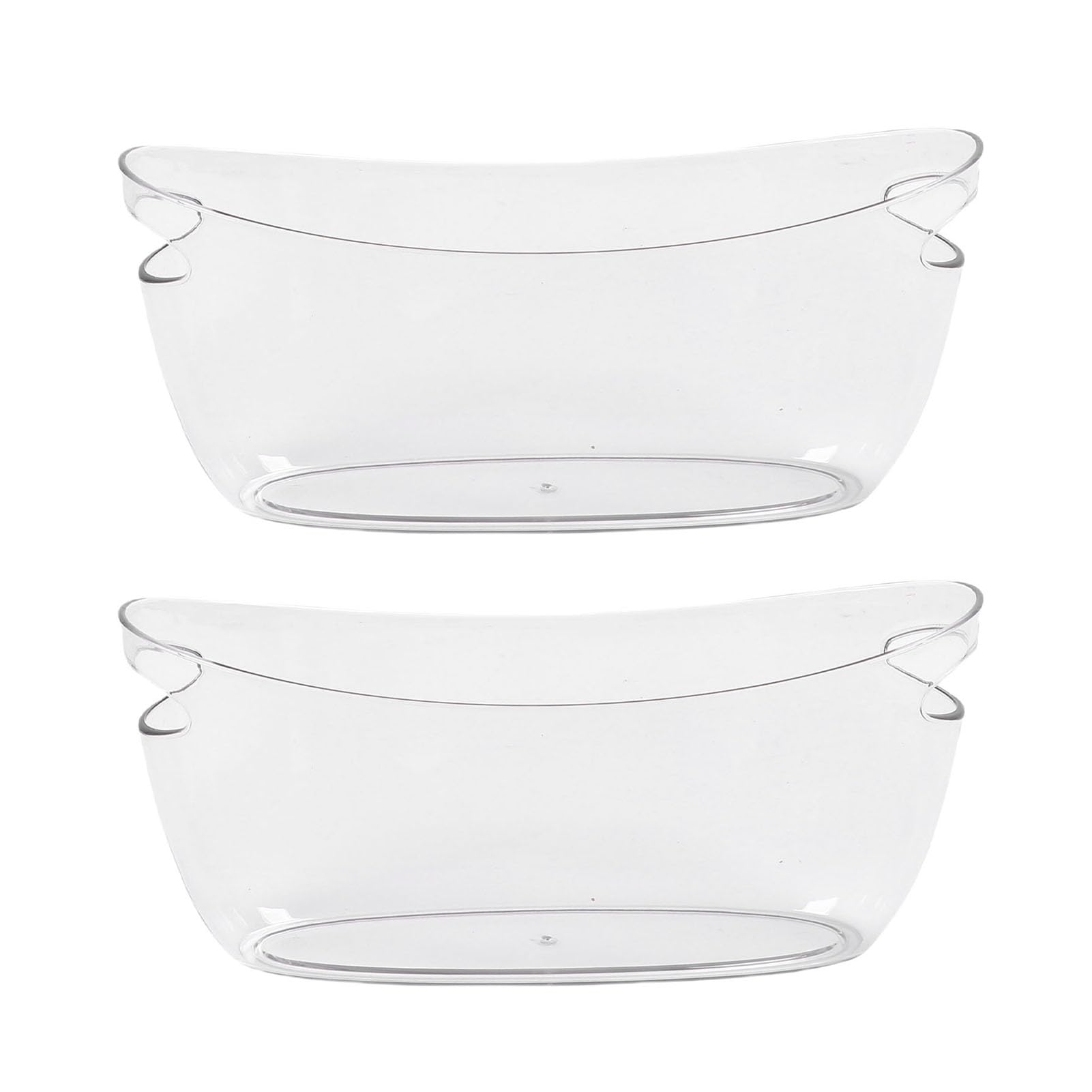 Alomejor Durchsichtiges 5-Liter-Eiskübel-Set aus PET für Partys mit 2 Schaufeln, Ideale Getränkebehälter für Champagner-Bierflaschen, Geeignet für Zuhause, Bar, Café, Hotel, Restaurant, Buffet,
