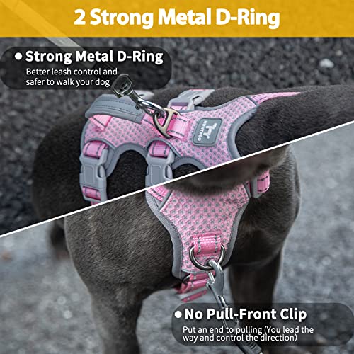 Huntboo HD03-PINK-M Escape Proof Dog Harness thumb #3