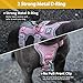 Huntboo No Escape Dog Harness, Escape Proof Harness, Fully Reflective Harness with Padded Handle, Breathable,Durable, Adjustable Vest for Small Dogs Walking, Training, and Running Gear（Pink,S