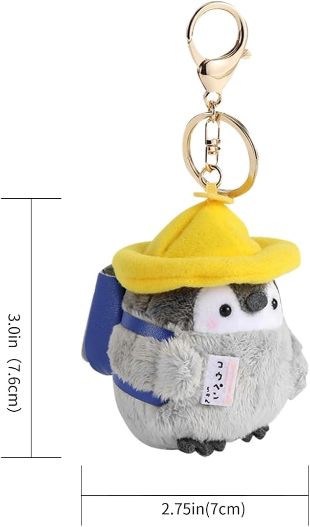 jiesinlov Kawaii Plush Penguin Pendant Cute Keychain,Purse Backpack Charms Accessories Key Chain for Women or Girls Bags - Image 3