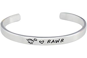 RAWR Means I Love You In Dinosaur Hand Stamped Aluminum Inspirational Gift...