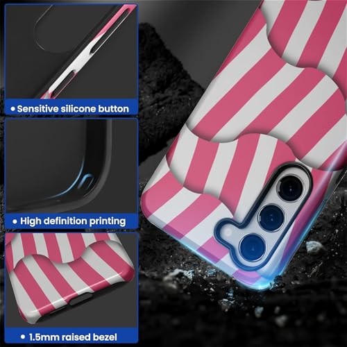 Coque Samsung S23 antichoc double couche hybride géométrique rose