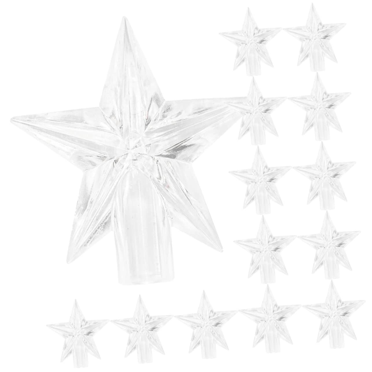 GOOHOCHY Star Shape Bulb Covers 100pcs Plastic Lampshade Accessories for 5mm String Lights Small Lamp Cover for Indoor Outdoor Party and Holiday Decoration
