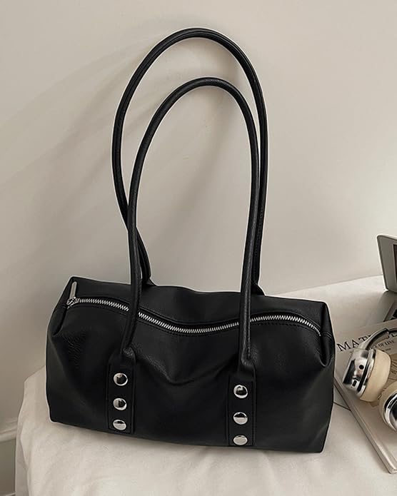 Should Bag for Women Small Purse Tote Hobo Bag Bowler Bag Retro Boston Handbag Vintage Leather Purse