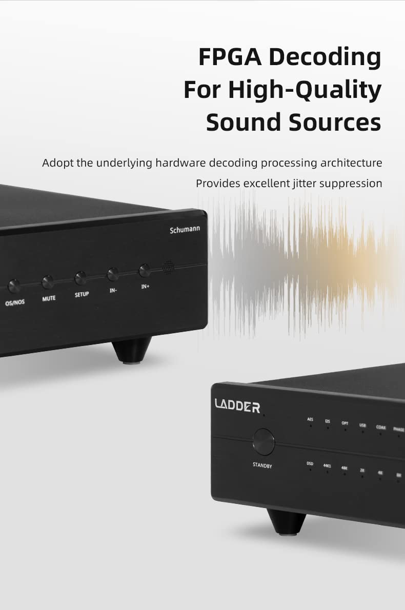 Ladder Schumann DAC HiFi USB DSP Coaxial Opt AES Resolution Audio Decoder: Industrial & Scientific