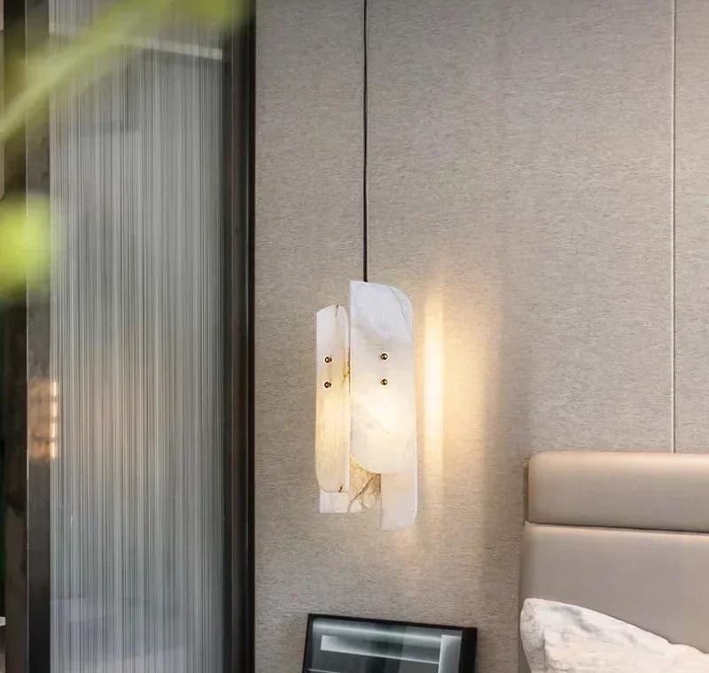 Lustre en marbre entièrement cuivre cold white pour éclairage suspendu - 2