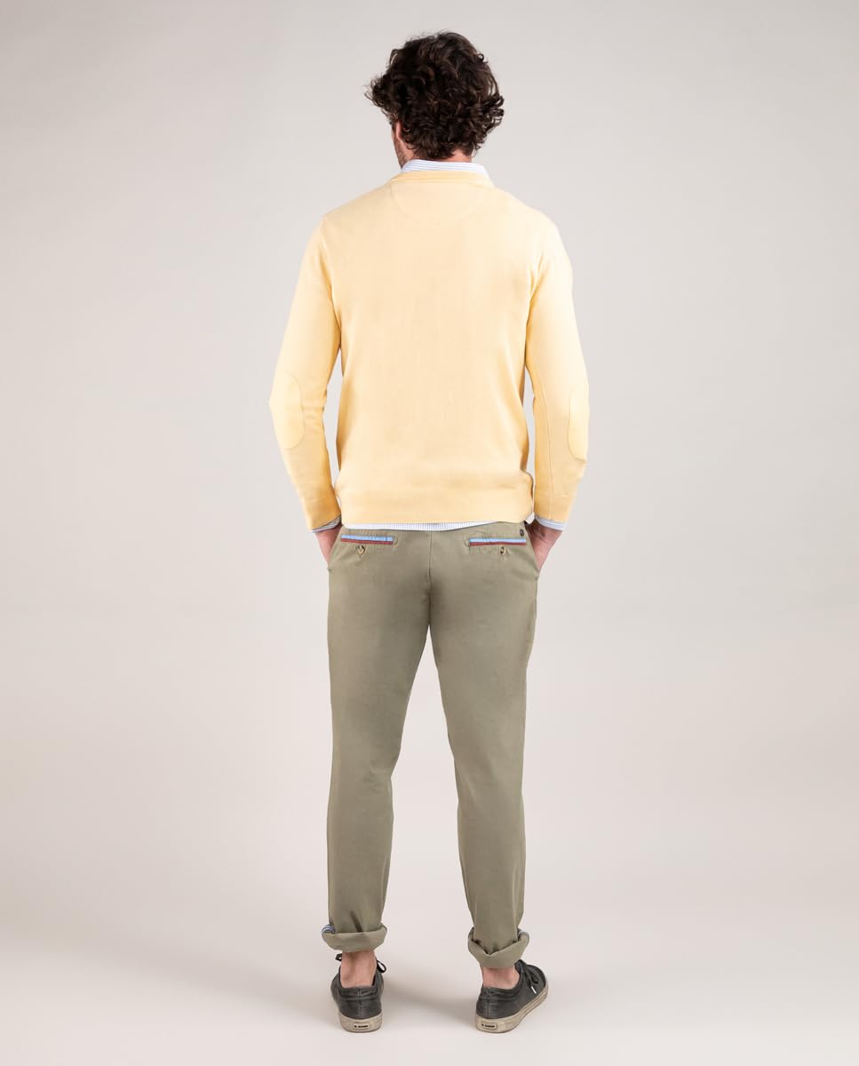 El Ganso Jersey Cuello Pico Coderas Amarillo