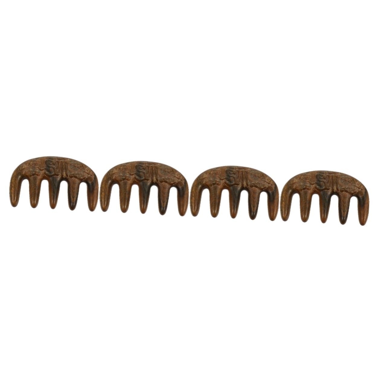 FOMIYES 4stücke Sandelholz Massagekamm Handgefertigter Haarkamm Für Antistatisch Und Tragbar Für Reflexzonenmassage Und Haarstyling