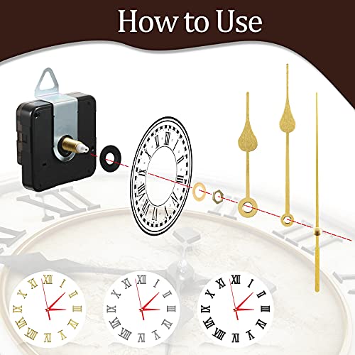 Kigeli 6 Pieces Quartz Diy Wall Clock, 6 Clock Numerals Kit thumb #2