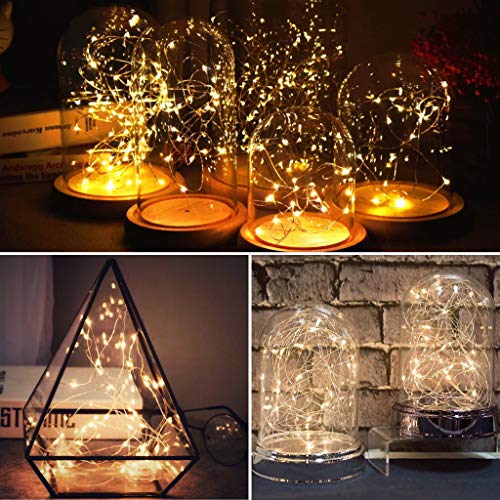 10 Pack Fairy Lights Battery Operated String Lights With 30 Micro Leds On 10Feet/3M Silver Copper Wire Starry String Light For Diy Party Christmas Costume Wedding Easter Table Decorations (Warm White) #TOP2