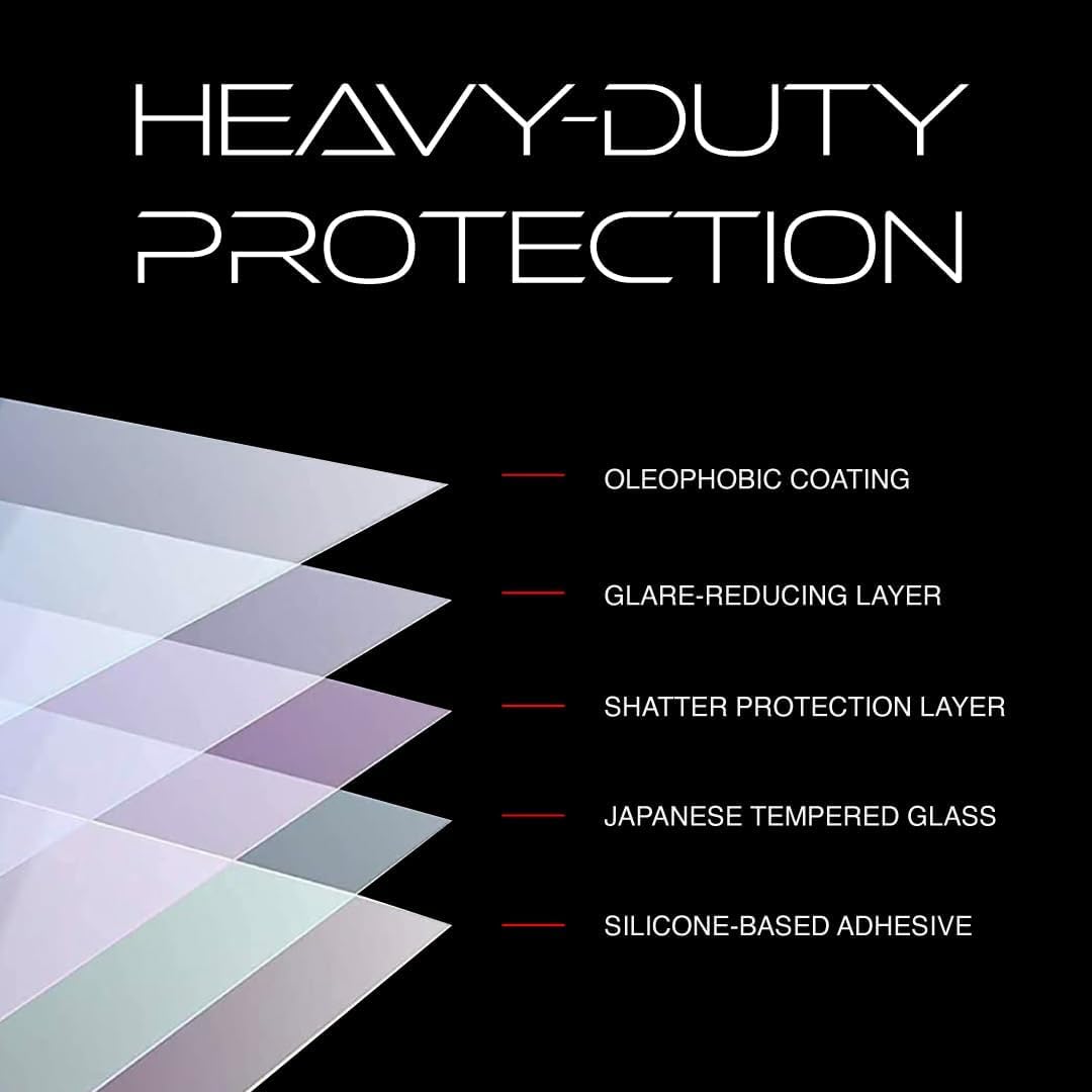 Tesla Cybertruck Screen Protector 18.5 Inch (2024–2026), Crystal Clear Gloss Tempered Glass, Fingerprint Resistant, Easy Install, Cybertruck Interior Accessories